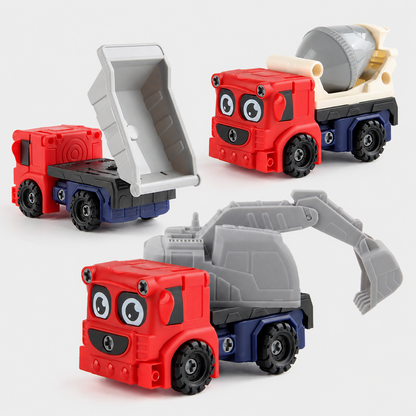 2-in-1 DIY Transforming Construction Robot Toy