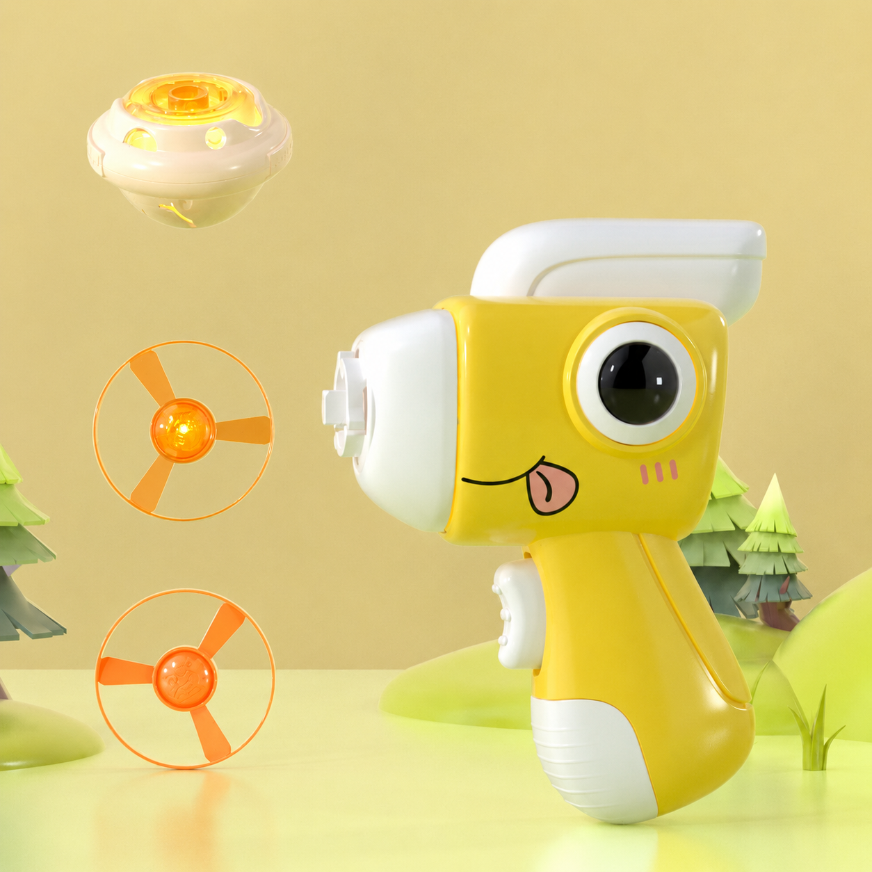Light-Up Dinosaur Flying Disc Launcher Toy